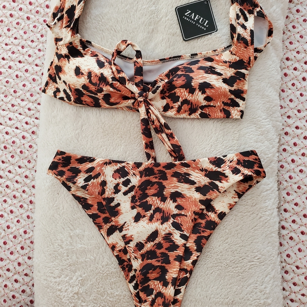 Womens animal  print bathing suit